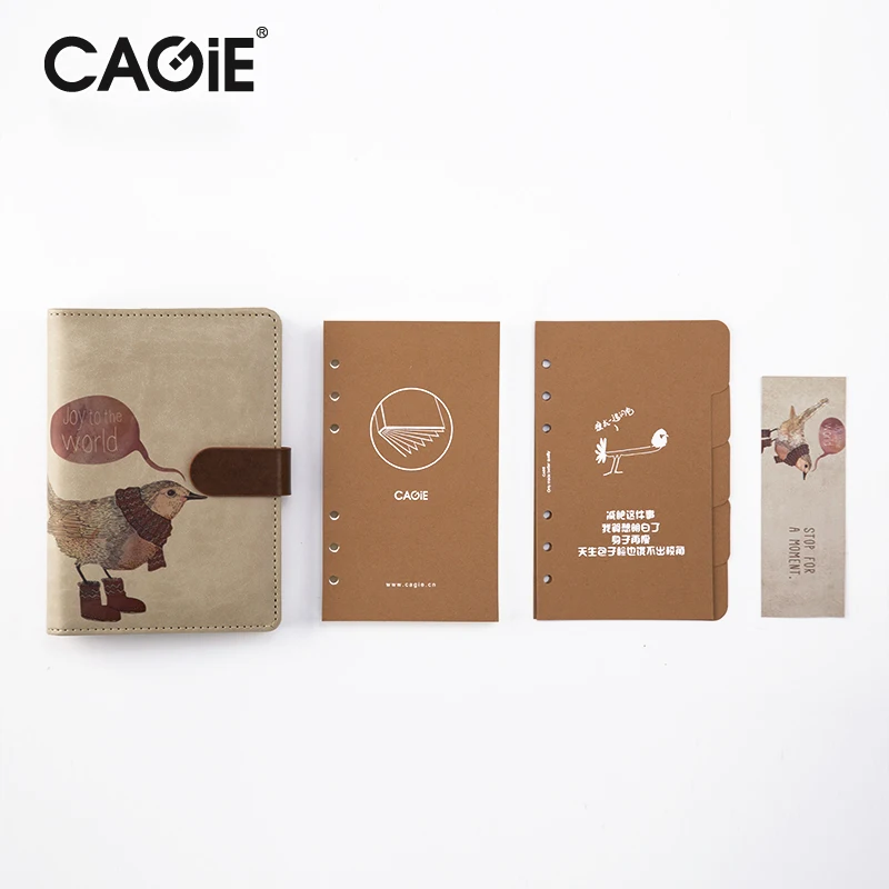 CAGIE Cute Notebook Diary Spiral Binder a6 Daily Planner Travelers Notebook Refill Leather Journal Kawaii Notebook For School CAGIE Cute Notebook Diary Spiral Binder a6 Daily Planner Travelers Notebook Refill Leather Journal Kawaii Notebook For School