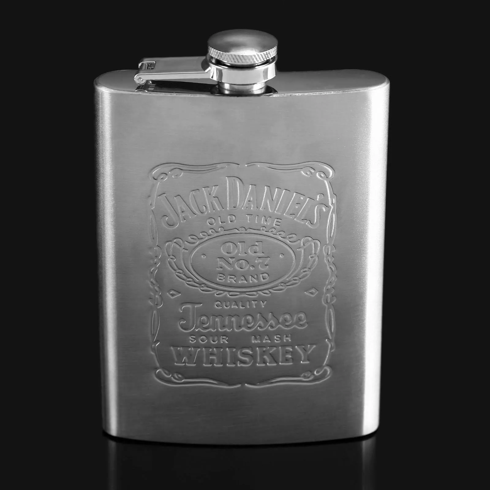 Personalited Unique Design square Shape Portable 4oz Stainless Steel