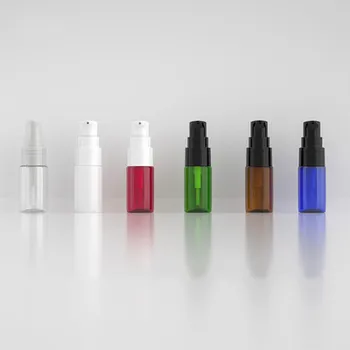 

100pcs 10ML empty plastic lotion cream Bottle with pump,multicolor PET Cosmetic Packaging cream bottles,dispenser pump container
