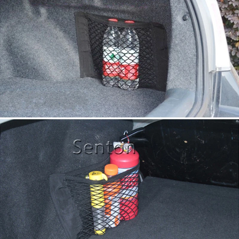 Задний Авто Стайлинг сиденье эластичная струна багажная сетка сумка багажник сетка мешок для хранения для Unversal BMW VW Ford Honda аксессуары