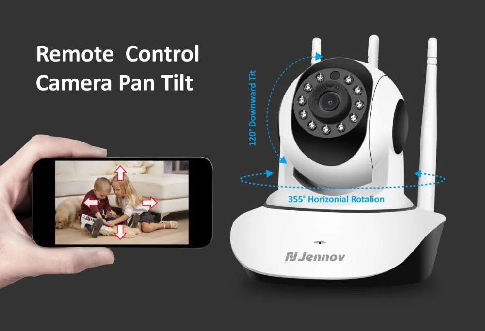 Jennov 1080P 2MP HD PTZ беспроводная домашняя камера видеонаблюдения ip-камера Wi-Fi Pet радионяня аудио P2P ONVIF CCTV