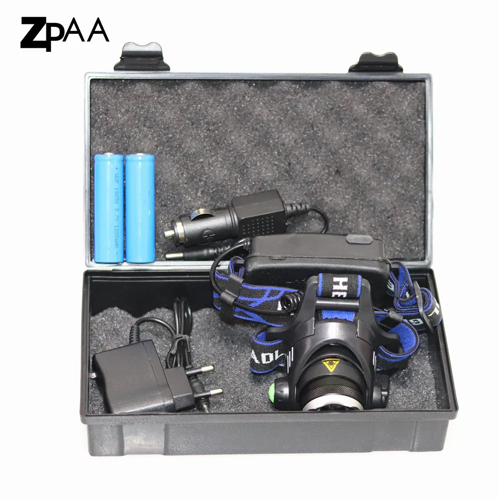 

6000LM XM-L T6 L2 Headlight Headlamp Zoomable Fishing and Hunting Waterproof Head Lamp LED Rechargeable 18650 Sensor Head Lights