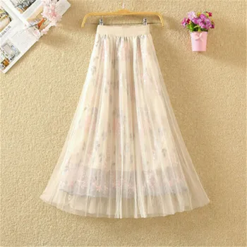 

2019 Fashion Women Floral Jersey Gypsy Long Maxi Comfortable Full Skirt Summer Beach Summer Ladies Casual Skirts New Arrival