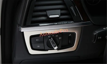 

stainless console dashboard head light switch button cover trim For BMW 3 Series F30 320i 328i 2013-15