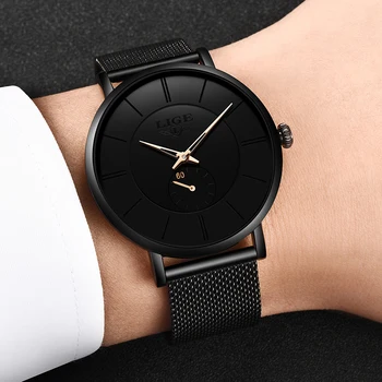

LIGE Fashion Men Watches Male Top Brand Luxury Quartz Watch Men Casual Slim Dress Waterproof Sport WristWatch Relogio Masculino