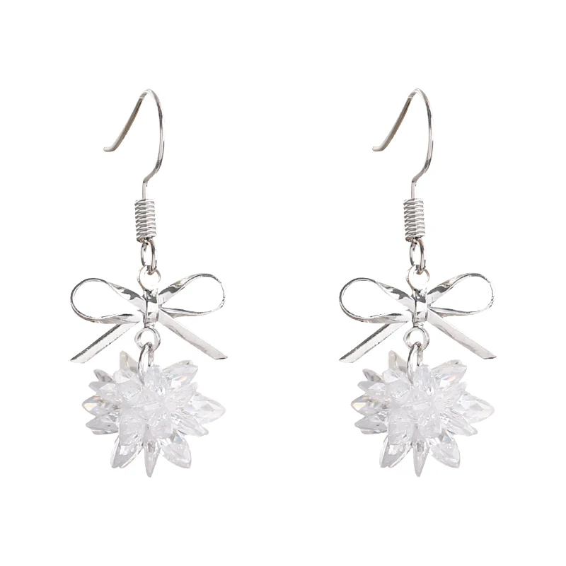 2018 Fashion Jewelry Beautiful Flower Bowknot Dangle Earrings Party Gift For Ladies Women Several Peach Blossoms Earring | Украшения и