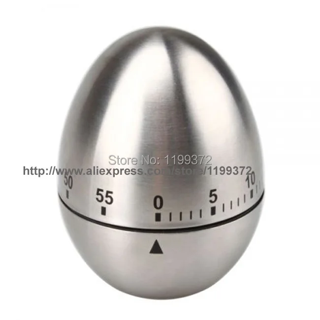 400 шт./лот кухня механические кастрюли для варки яйца-пашот Таймер сигнализация 60 минут нержавеющая сталь