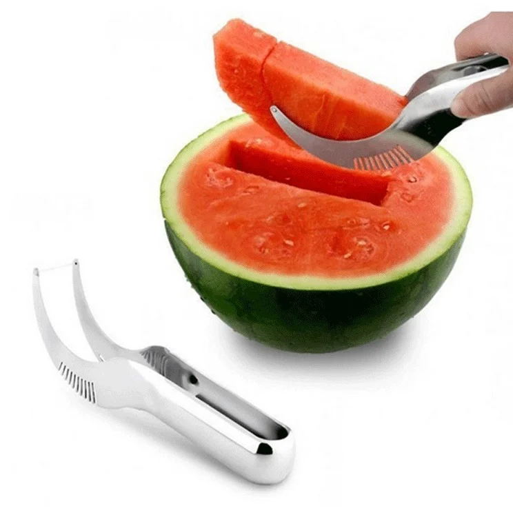 Watermelon Cutting Slicer Knife Honey Dew Melon Cutter Chopper Tong Sandia Fruits font b Salad b