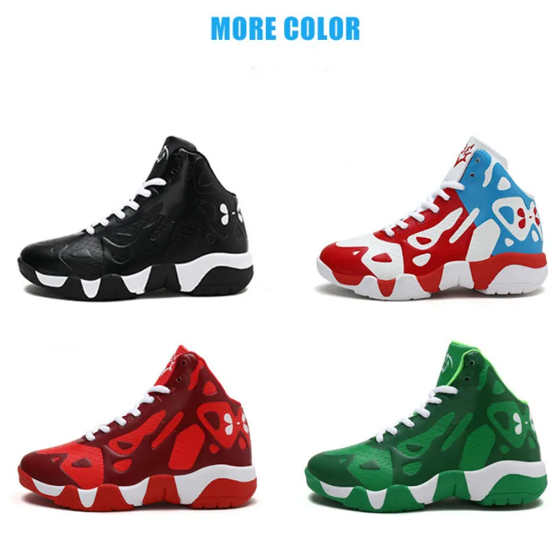 

kids sneaker Shoes Spring 2019 New Breathable Leather Basketball Shoes Outdoor Slip-proof Light Shock Absorbing Boys'Shoes30-39