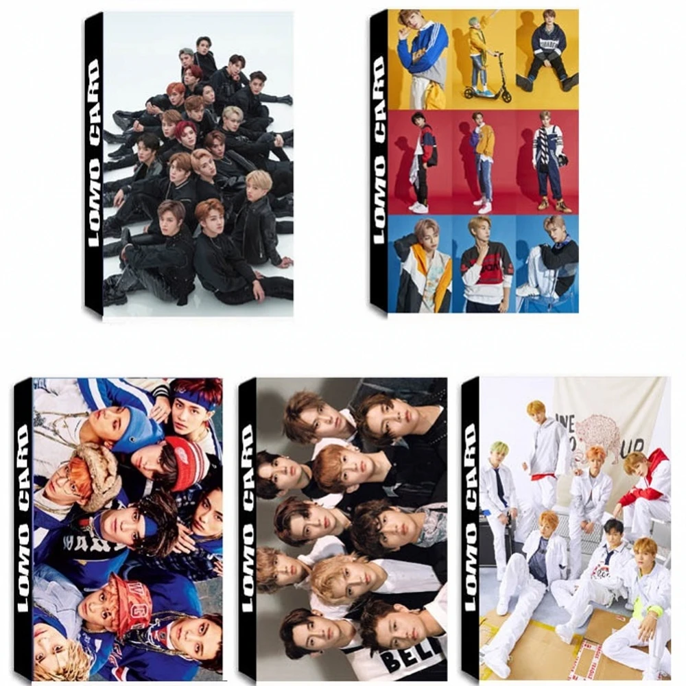 

30Pcs/Set KPOP NCT Team 5 Album Collection Limitless Regular We Go Up HD Photo Card PVC Cards Self Made LOMO Card Photocard