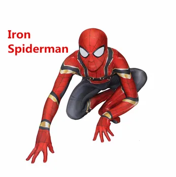 

Spiderman Homecoming Cosplay Costume Zentai Iron Spider Man Superhero Bodysuit Suit Jumpsuits for Halloween Purim costume