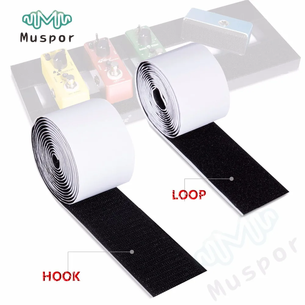 

Vel cro Power-Grip Pedalboard Electric Guitar Effect Pedal Mounting Tape Length 2M Width 5CM Hook + Loop