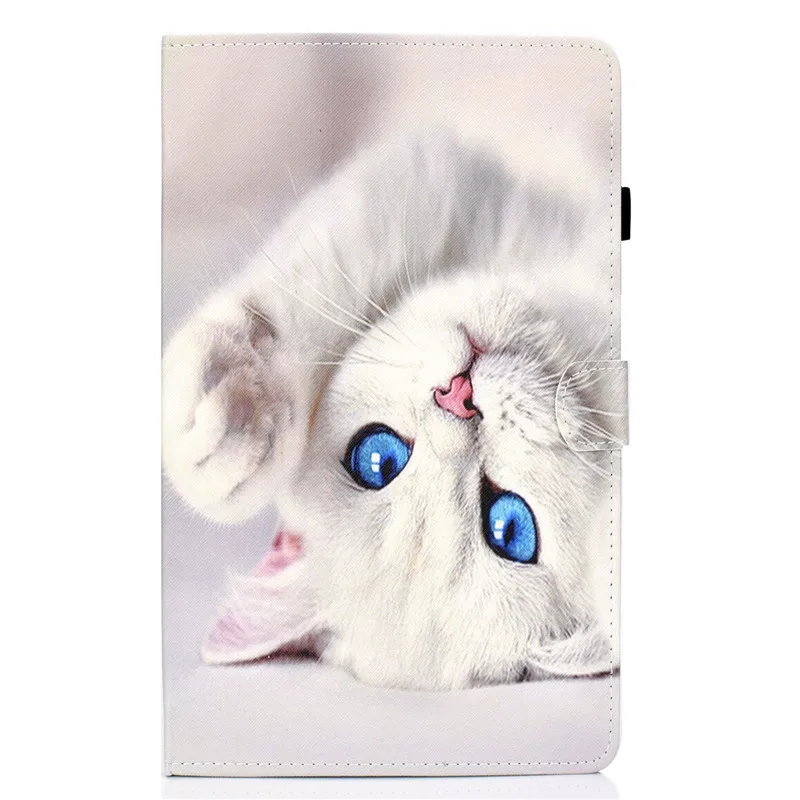 Kawaii Кот Бабочка шаблон для samsung Tab A 10,1 чехол для планшета Funda для Galaxy Tab A 10,1 SM-T510 SM-T515+ ручка - Цвет: Cat