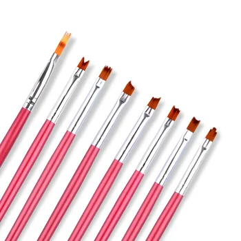 

8pcs Professional UV Gel Acrylic Nail Art Brush Set Design Gel Polish Painting Drawing Pen Manicure Nails Tips Tools Kit