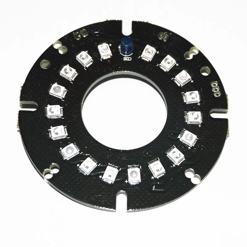 

Hybrid Beam Angle CCTV Accessories Nano-infrared 18 Grain IR LED board for Surveillance cameras night vision diameter 55mm