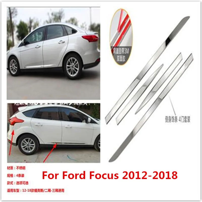 Left Side Rocker Panel Molding Trim For 2012-2018 Ford Focus (Driver Side)