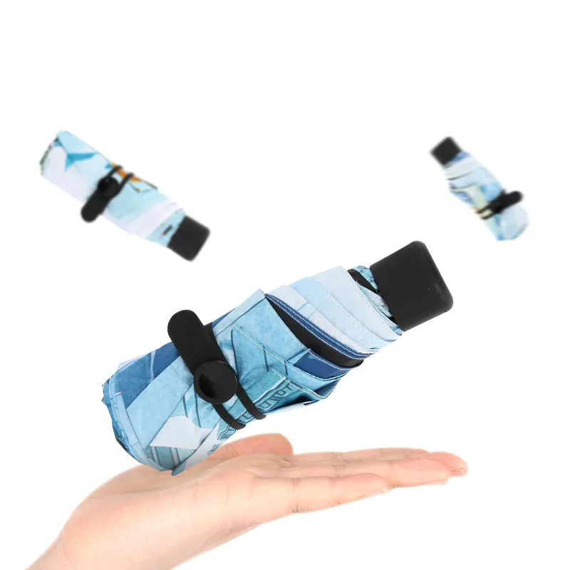 YADA Pocket Underwater World Mini Umbrellas Parasol Folding Male Umbrella Rain For Womens UV Windproof Foldable Umbrella YS657