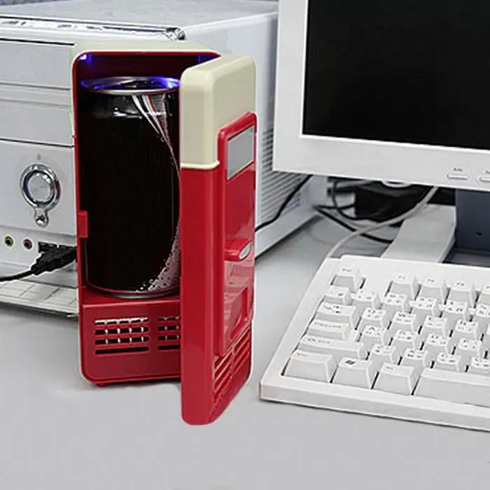 Портативный рабочего автомобиля USB мини-холодильник кулер теплые светодиодный кабель 5 V света холодильник, охлаждение, отопление