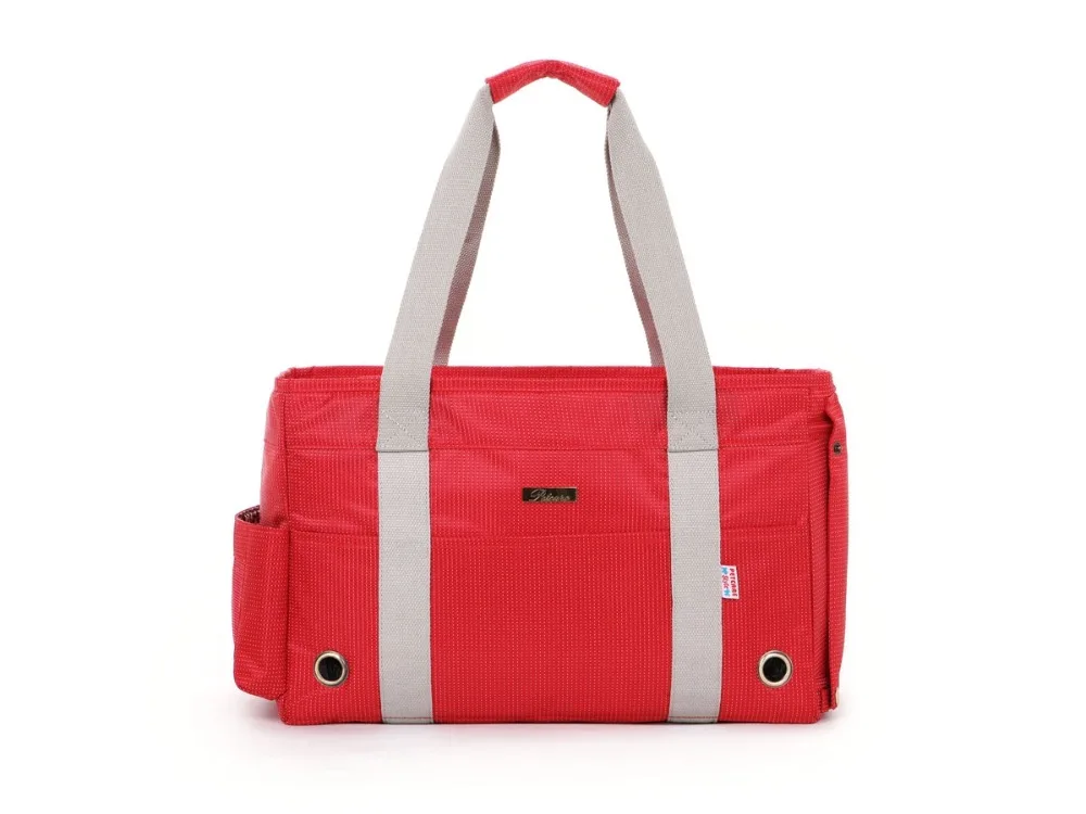 В красный горошек собака, несущая кошелек сумка-переноска Cat Портативный сумки с мягкой стороной с короткими ручками руно колодки для мелких домашних животных