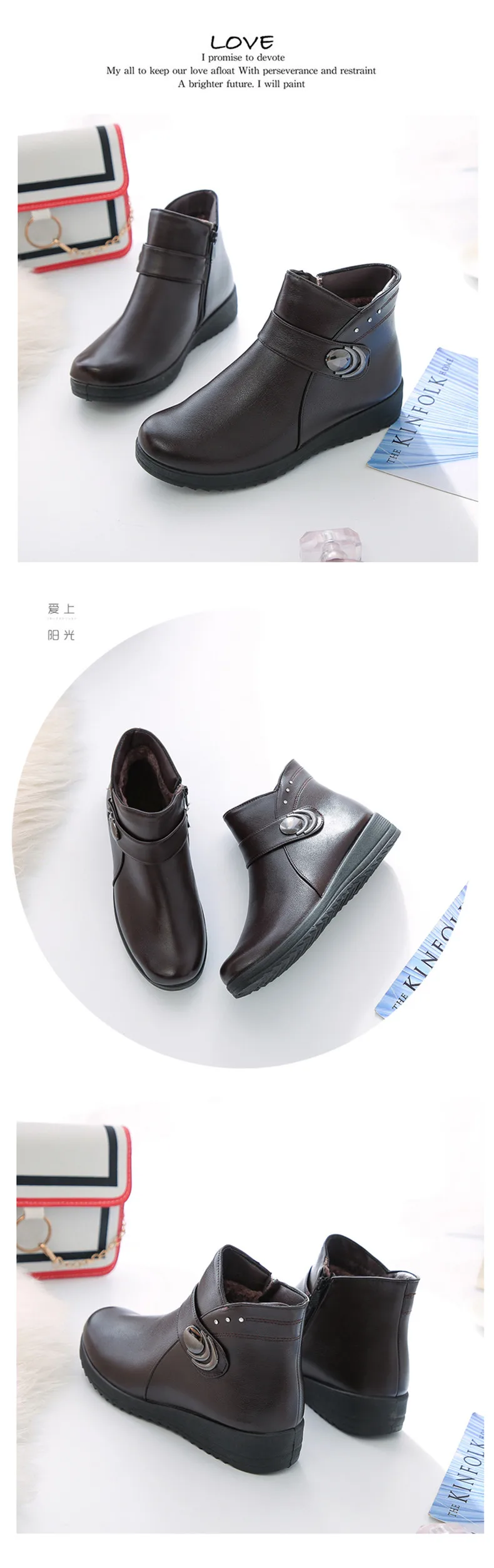 ERNESTNM/новые женские зимние ботинки теплые водонепроницаемые ботильоны из спилка обувь на толстой подошве женская обувь на плоской подошве; Botas Mujer Zapatos