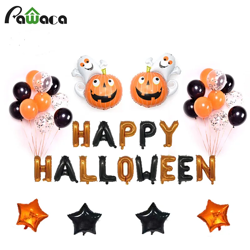 Hard Paper Halloween Theme Party Decorations Supplies Home Decor Hanging Photo Props Happy Halloween Banner