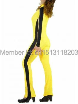 

Beatrix Kiddo Costume Spandex Unisex Superhero Costume Yellow And Black Full body Zentai Suit For Adult/Kids/Custom Made