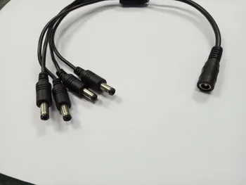 

20pcs DC 1 Female to 4 Male 5.5x2.1mm Plug Adapter Cable for CCTV Camera