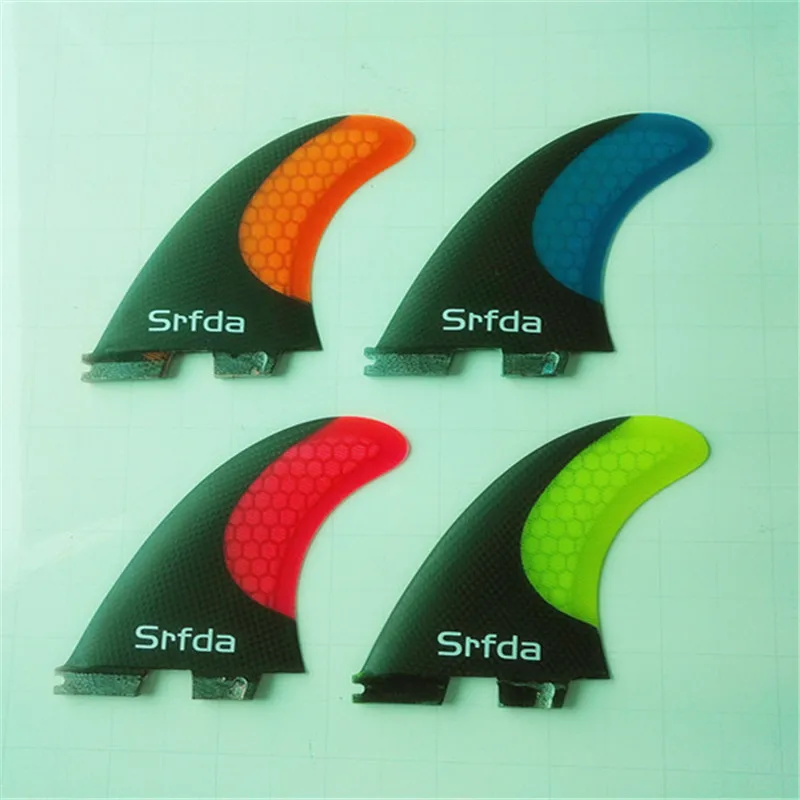 Srfda доски для серфинга Подруливающее установить синий FCS II G5 Новый Surf fin Скег fiberglass with Carbon плавники Размер M синий и красный цвета желтый