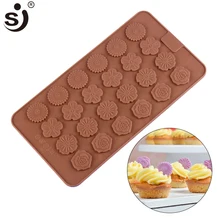 SJ шоколада разными узорами конфеты силиконовый безопасен для использования в микроволновой печи термостойкого украшение для торта, десерта инструменты противень для выпечки