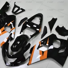 Для Suzuki GSXR600 2004-2005 K4 обтекатель GSX-R600 2005 обтекателя GSXR600 05 цвет черный, белый, желтый; Большие размеры 34–43 зализа Abs