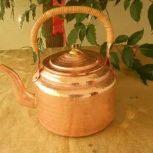 Ручной работы из чистой меди чайник толстый анти-горячей ручкой Предотвращение витилиго