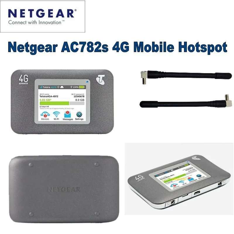 Разблокированный Netgear AirCard 782 S lte 4g беспроводной маршрутизатор 4g wifi ключ 5 ГГц мобильный wifi MIFI точка доступа Карманный плюс 2 шт антенна 4g