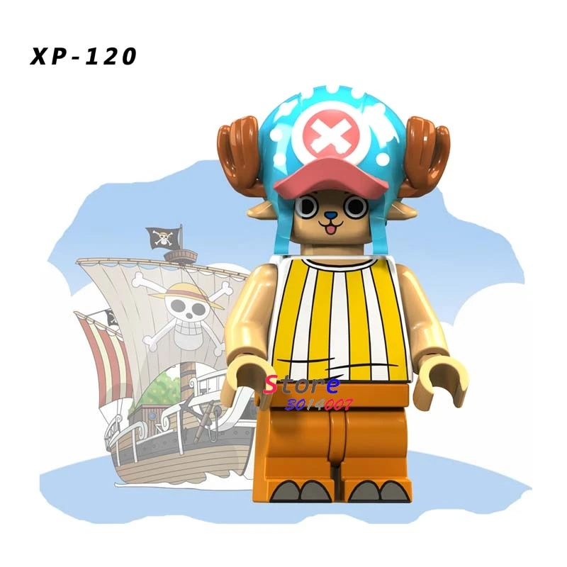 

Single Building Blocks Anime One Piece Tony Tony Chopper Franky Robin Nami Luffy BROOK Model building blocks bricks toys