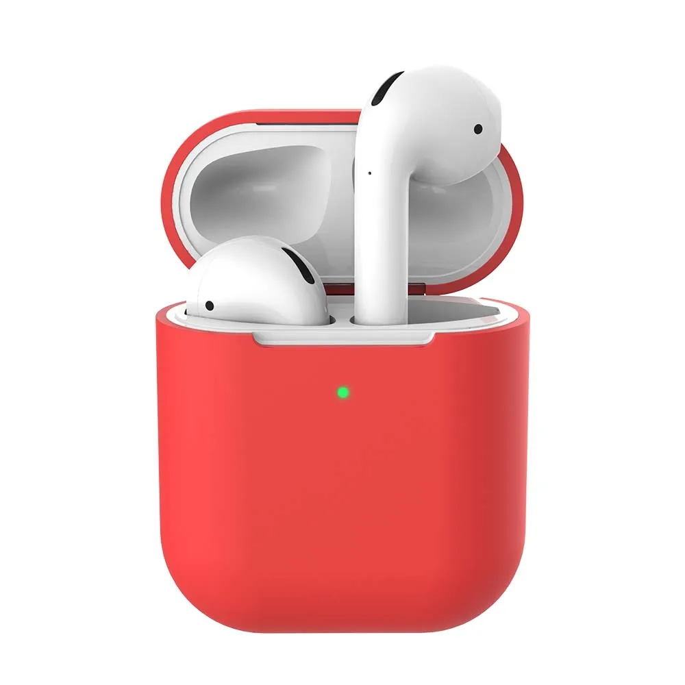 Bluetooth беспроводные наушники чехол для Apple AirPods 2nd ТПУ Силиконовые зарядки наушники Чехлы для Airpods 2 защитный чехол - Цвет: 04