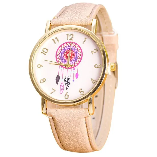 Fashion Women Watches Casual Dress Dreamcatcher Pattern PU Leather Band Quartz W Fashion Women Watches Casual Dress Dreamcatcher Pattern PU Leather Band Quartz W
