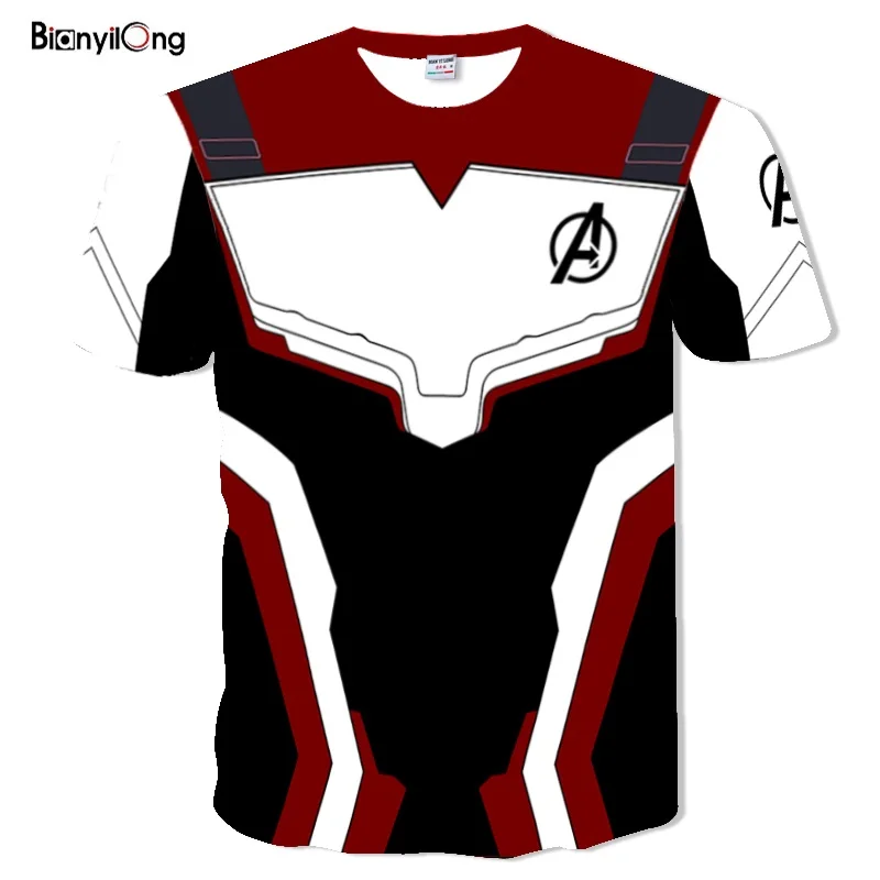 

2019 Avengers 4 Quantum War 3D Printed T shirts Men Compression Shirt Iron man Cosplay Costume Short sleeve Tops For Male