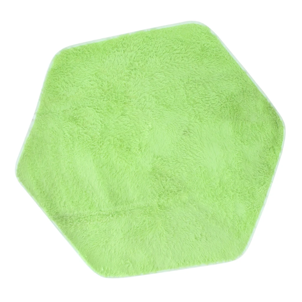 Soft Ice Silk Kids Baby Indoor Playhouse Tent Carpet Rug Pad Bedroom Cushion Floor Activity Toy - Hexagonal Green