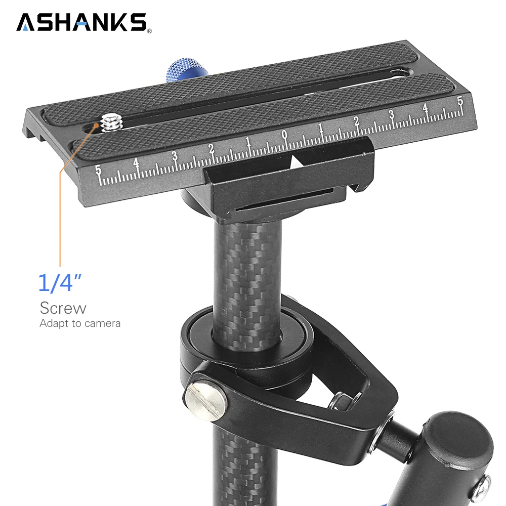 Ручной Мини Стабилизатор Ashanks 15 дюймов/40 см из углеродного волокна/Steadcam/Steadicam Pro
