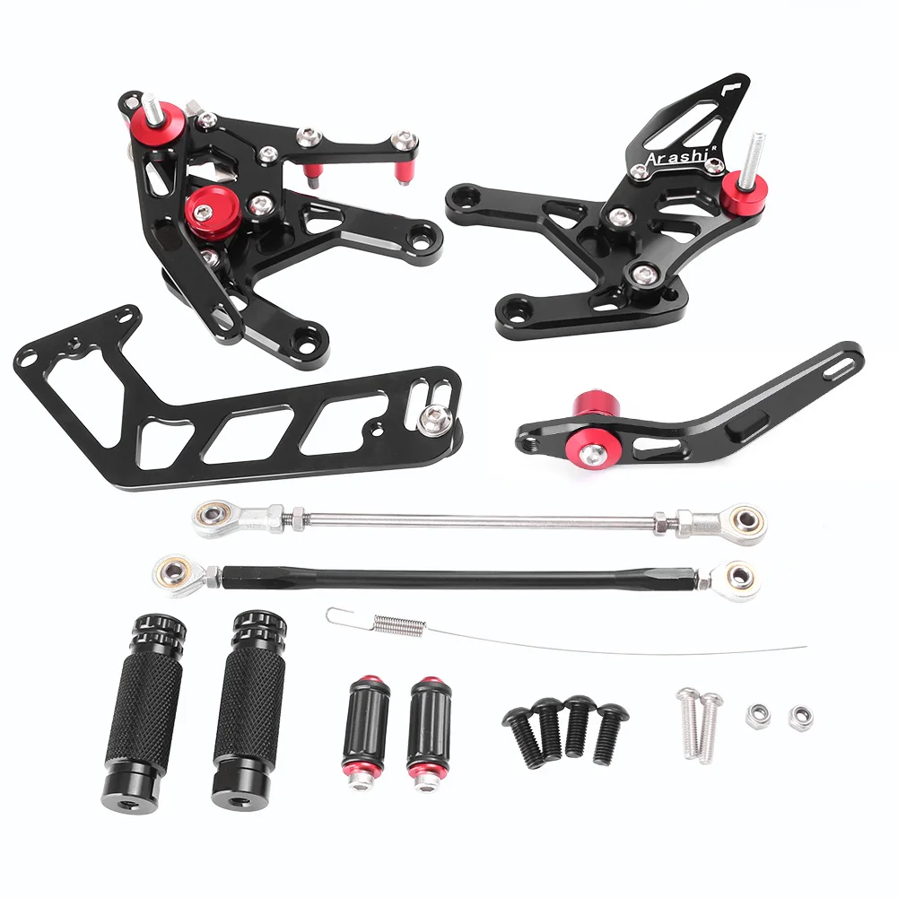 CNC Adjustable Motorcycle Rearset Rear Set Footpegs Footrest For Yamaha  MT-10 FZ-10 / MT10 FZ10 2016-2017