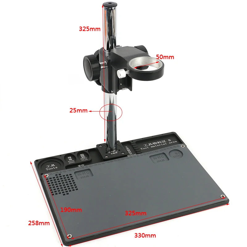  Repair Pannel Multifunction Aluminum Alloy Workbench Microscope Stand Table Working Holder For HDMI