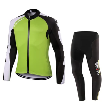 

WOLFKEI 2020 New Spring/Autumn Cycling Clothing Ropa Ciclismo/MTB bicycle wear/Long tights sets Cycling jersey #WK2590
