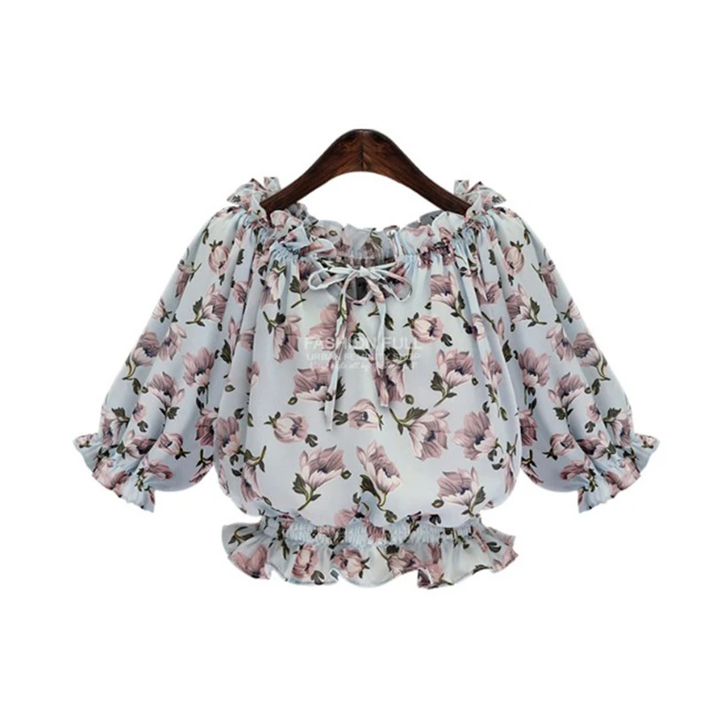 floral print blouse tops 1950s 60s vintage autumn clothing casual sweet style fabric high floral print blouse tops 1950s 60s vintage autumn clothing casual sweet style fabric high