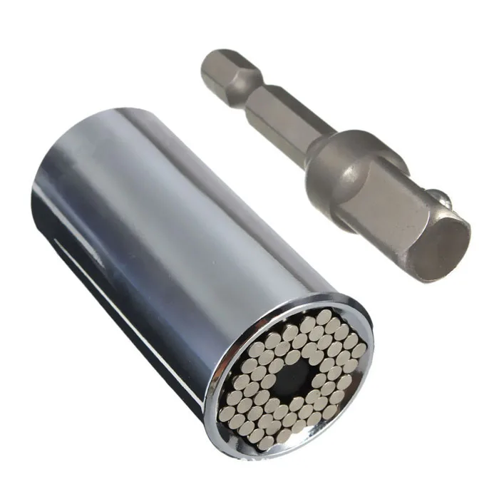 2Pcs 7-19mm Universal Torque Ratchet Socket Wrench Head Socket Hand Tools  Torque Sleeve Power Drill Adapter for Repair Tools