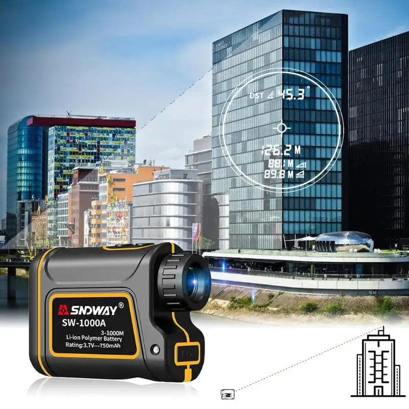 

New Telescope Laser Rangefinder 600-1000m Laser Distance Meter 7X Monocular Golf hunting laser Range Finder Tape Measure