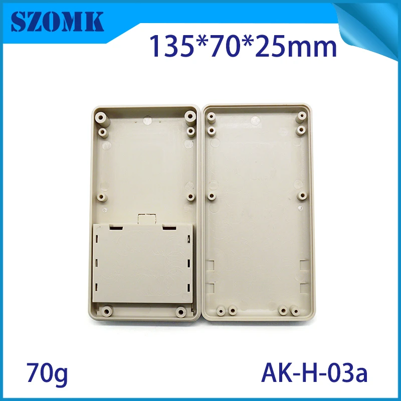 szomk handheld plastic enclosure for electronics plastic case 3 AA battery holder remote control box scanner plastic sensor shell plastic housing device box (39)