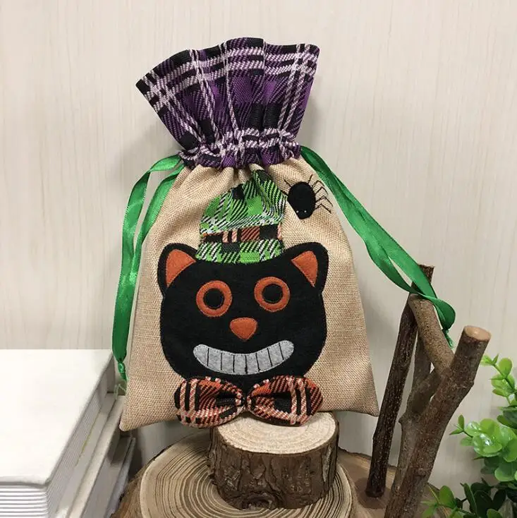Bolsa de Presente do Dia das Bruxas Bolsa de Pelúcia do Dia das Bruxas Abóbora Fantasma Cabeça Panda Yh1338 16.5*26.5 cm 10 Das Bruxas Abóbora fantasma cabeça panda Saco