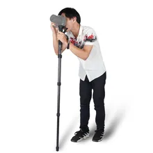 6 шт. Kingjoy MP329 углеродного волокна легкий монопод 165 см 5-секционный видео профессиональный монопод с 1/" 3/8" винт DHL