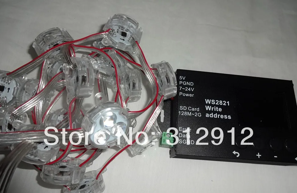 

20pcs DC12 DMX512 WS2821A pixel module+WS2821 DMX address writer