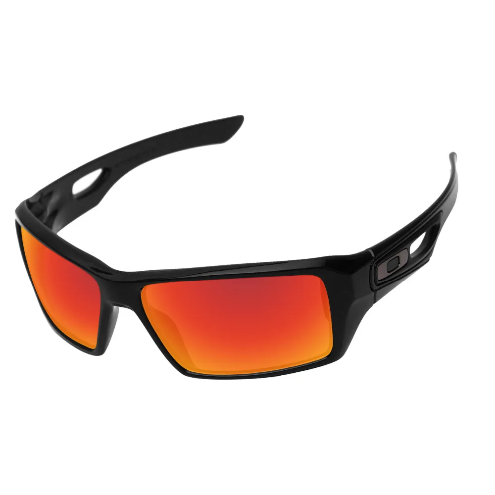 Поликарбонат-огненные красные зеркальные Сменные линзы для очков 1 и 2 солнцезащитные очки в оправе UVA и UVB Защита