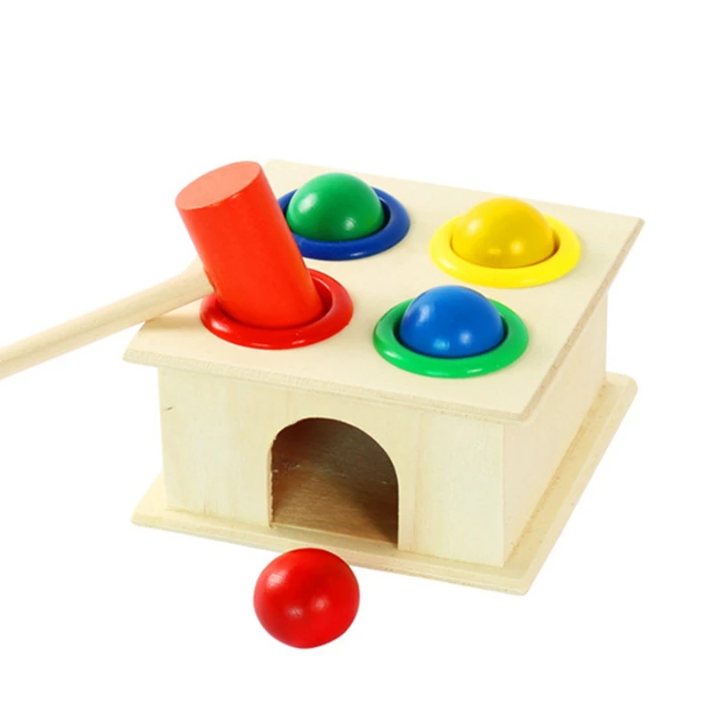 

Knocking Hammer Box Piling Desk Teacher 1-3 Year Old Baby Early Learning Children's Intelligence Toy